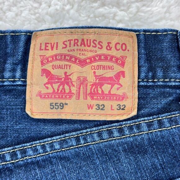 Levi's 559 Loose Straight Leg Jeans Men 32x32 Cotton Denim Rodeo Western Casual - Picture 4 of 10
